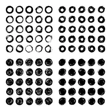 Black brush stroke collection. Set of dirty texture in grunge style. 스톡 일러스트