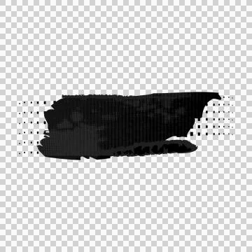 Black brush stroke element decoration vector Stock Illustration
