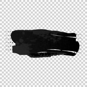 Black brush stroke element decoration clipart Stock Illustration