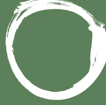 Black brush stroke in the form of a circle. Stock Illustration