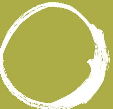 Black brush stroke in the form of a circle. Stock Illustration