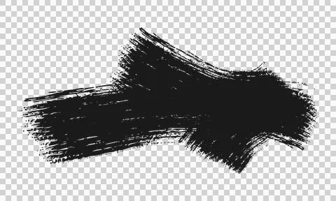 Black brush stroke. Isolated brushstroke. Stock Illustration