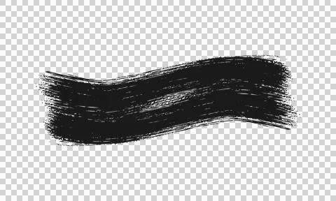 Black brush stroke. Isolated brushstroke Illustrazione stock