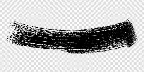 Black brush stroke. Isolated ink smear. Stock Illustration