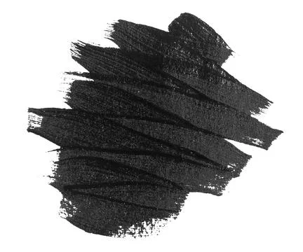 Black Brush Stroke isolated on white background. Stock Illustration