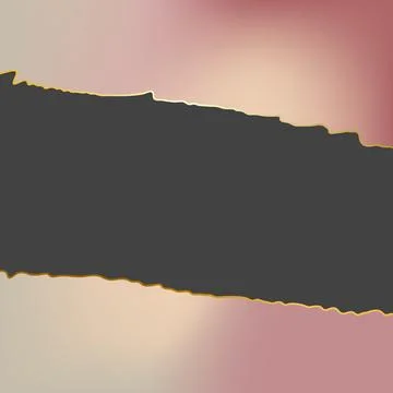 Black brush stroke on mesh gradient background. Aesthetic square frame. Boho Stock Illustration