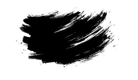 Black brush stroke painted on white background with ink texture and rough edges Stock Illustration