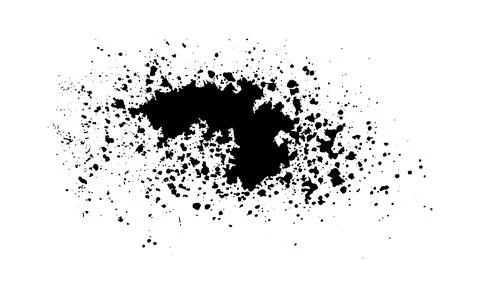 Black brush stroke, splashes of black  grunge brush Stock Illustration