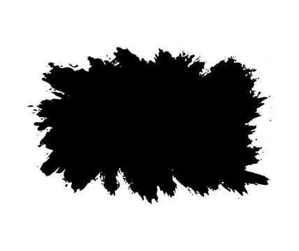 Black brush stroke, splashes of black  grunge brush Stock Illustration