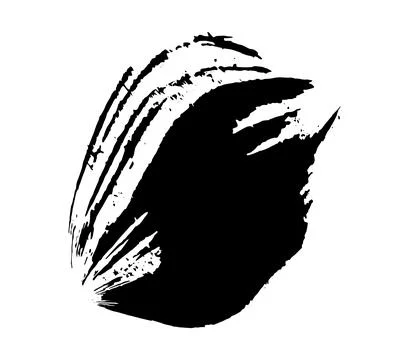 Black brush stroke, splashes of black  grunge brush Stock Illustration