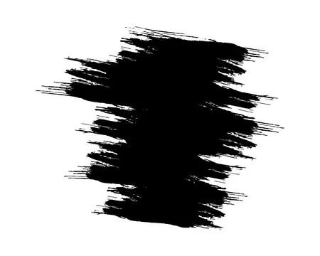 Black brush stroke, splashes of black  grunge brush Stock Illustration