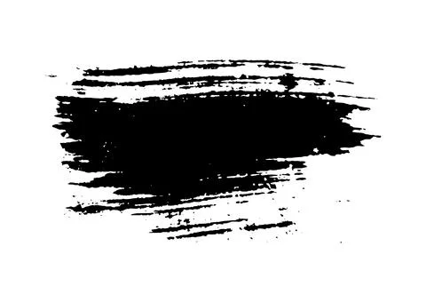 Black brush stroke, splashes of black  grunge brush イラスト素材