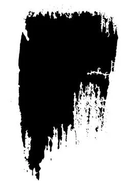 Black brush stroke, splashes of black  grunge brush Stockillustratie