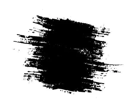 Black brush stroke, splashes of black  grunge brush Stockillustratie