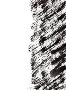 Black brush strokes with edge Stock Illustration
