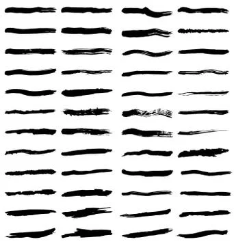 Black brush strokes 스톡 일러스트