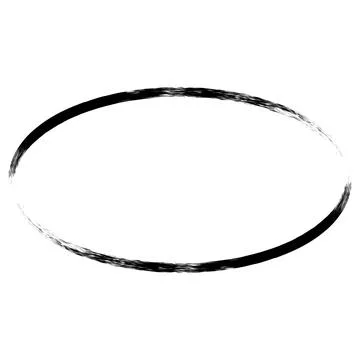 Black brushstroke oval  frame textured stroke isolated white background surfa イラスト素材