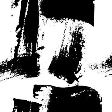 Black brushstrokes hand drawn background. Stock Illustration