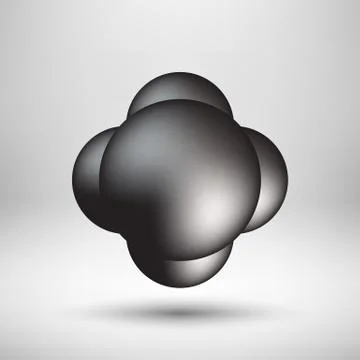 Black Bubble Icon Badge with Light Background Stock Illustration