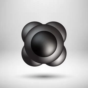 Black Bubble Icon Badge with Light Background Stock Illustration