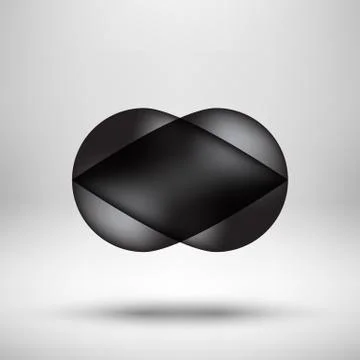 Black Bubble Icon Badge with Light Background Stock Illustration