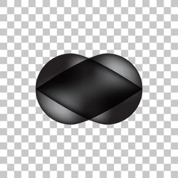 Black Bubble Icon Badge with Light Background Stock Illustration
