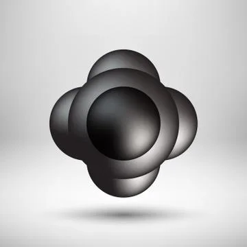 Black Bubble Icon Badge with Light Background Stock Illustration