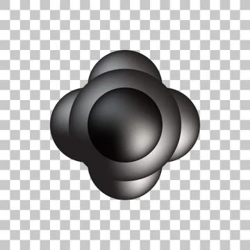 Black Bubble Icon Badge with Light Background Stock Illustration