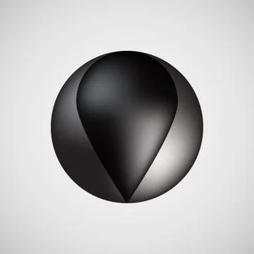 Black Bubble Icon Badge with Light Background Stock Illustration