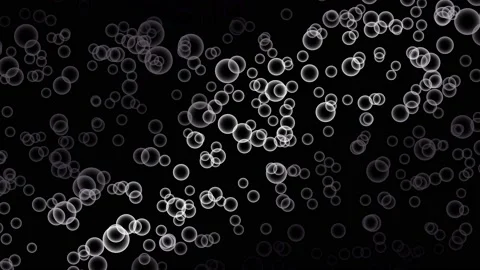 Black bubble in light go up animation Stock Footage 208593221