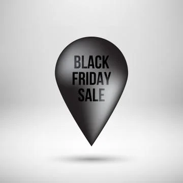 Black Bubble Map Pointer Badge Illustrazione stock