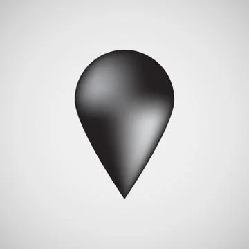 Black Bubble Map Pointer Badge Stock Illustration