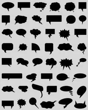 Black bubble speech Stock Illustration