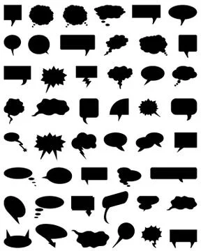 Black bubble speech Stock Illustration