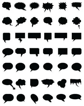 Black bubble speech Stock Illustration