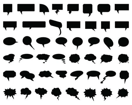 Black bubble speech Stock Illustration