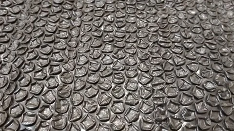 Black bubble wrap packaging material isolated for safe shipping and secure stora Stock Footage 338224871