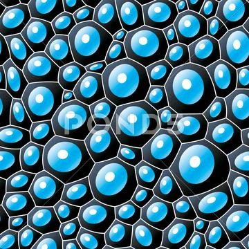 Black bubbles seamless abstract texture Stock Illustration