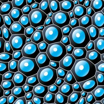 Black bubbles seamless abstract texture Stock Illustration
