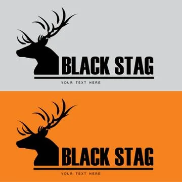 Black Buck. Black stag. Stock Illustration