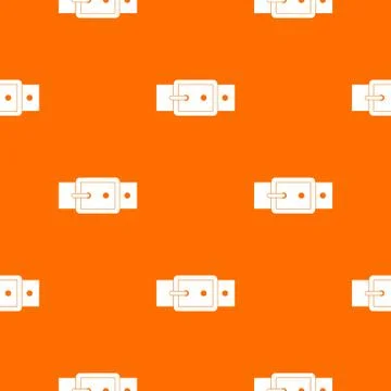 Black buckle belt pattern seamless Ilustração Stock