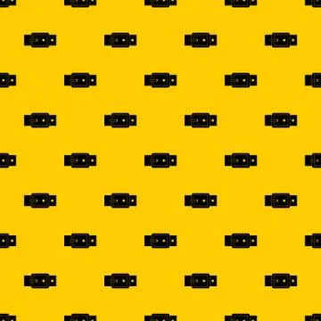 Black buckle belt pattern vector 스톡 일러스트