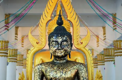 Black buddha statue Stock Photos