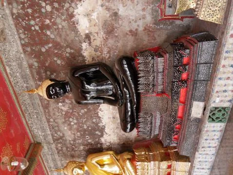 Black buddha statue Stock Photos