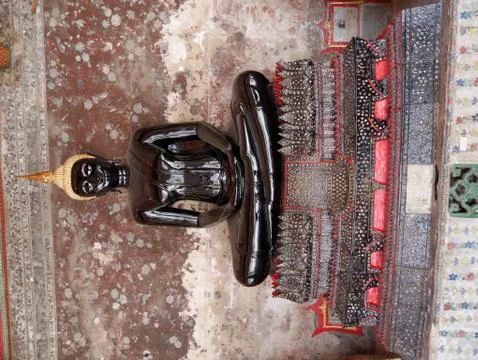 Black buddha statue Stock Photos