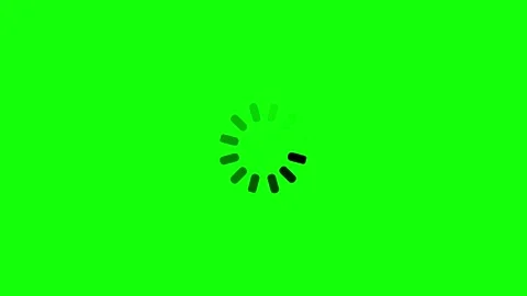 Black Buffering Circle Loading Spinner 4K Seamless Loop on Green Screen. Stock Footage 341813749