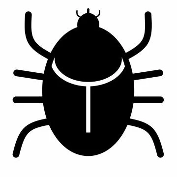 Black bug beetle vector Stockillustratie