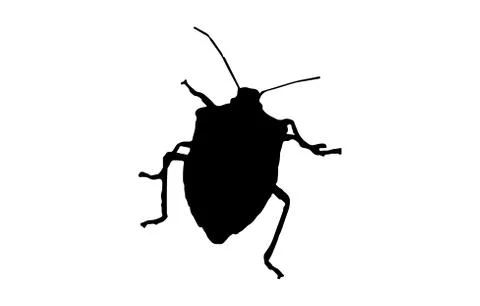 Black bug icon Stock Illustration