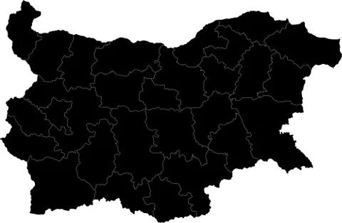 Black Bulgaria map Stock Illustration