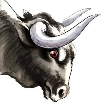 Black bull Stock Illustration